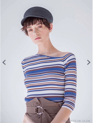 LADYMADE アシンメトリーリブニット