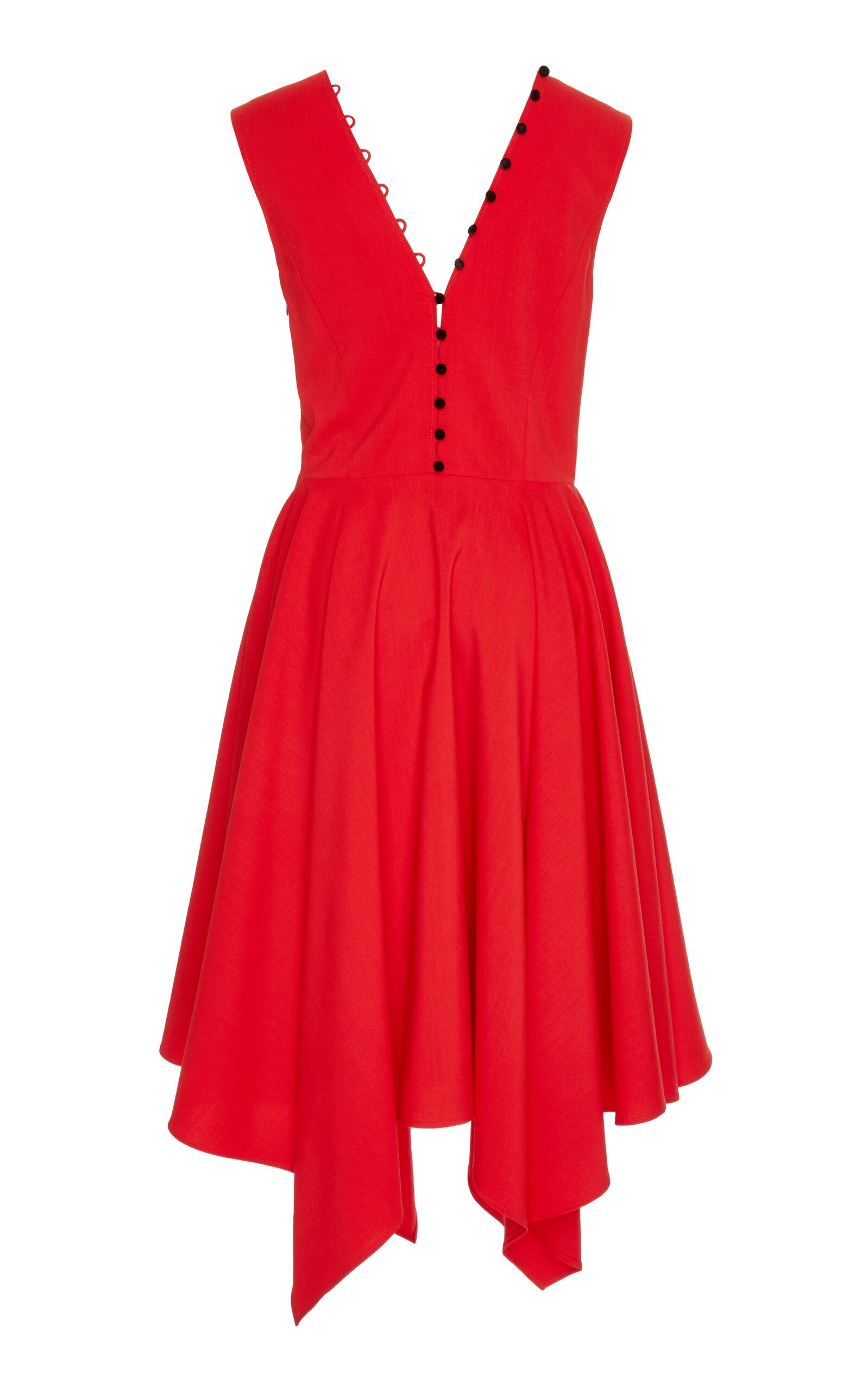 ADEAM Buttoned Handkerchief Dress