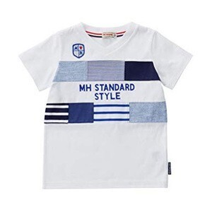 MIKIHOUSE パッチワーク使いの半袖Ｔシャツ