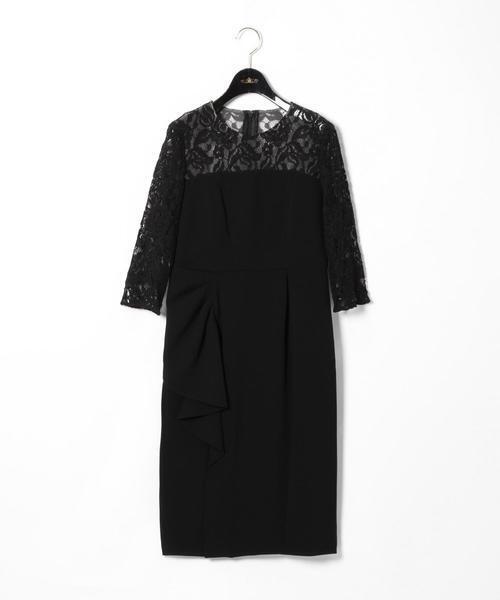 GRACE CONTINENTAL ドレープ切替ワンピース