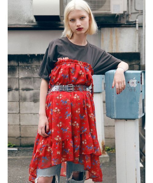 jouetie jouetie シアーフラワースカート