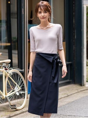 TONAL ハートネックドッキングワンピース