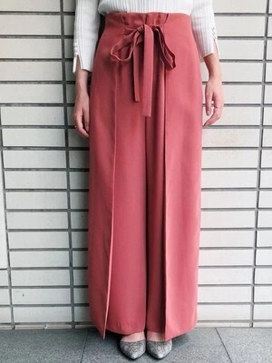 TONAL フロントリボンワイドパンツ