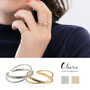 CHERIE ラインクロスリング