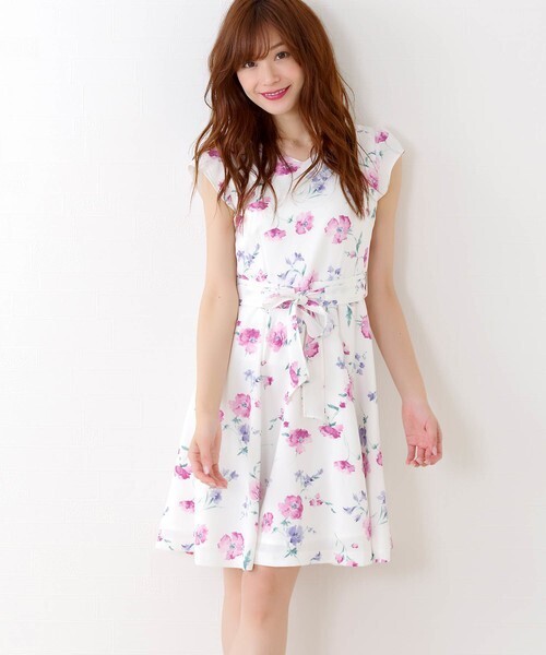 MISCH MASCH 水彩フラワーワンピース