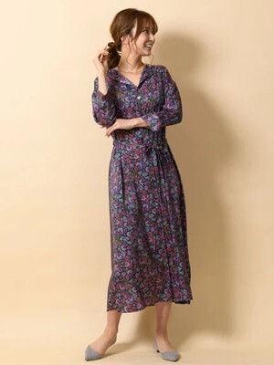 TONAL ボタニカルシャツワンピース