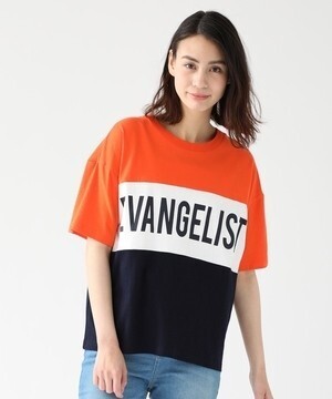 Honeys ラガーシャツのような配色ボーダー使いがポイント ロゴのアクセントも 配色Ｔシャツ
