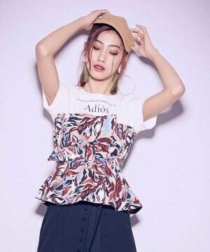 SPIRALGIRL ベルトビスチェドッキングＴシャツ