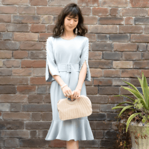 RUIRUE BOUTIQUE RUIRUE BOUTIQUE/【U650】/パールスリーブマーメイドワンピース