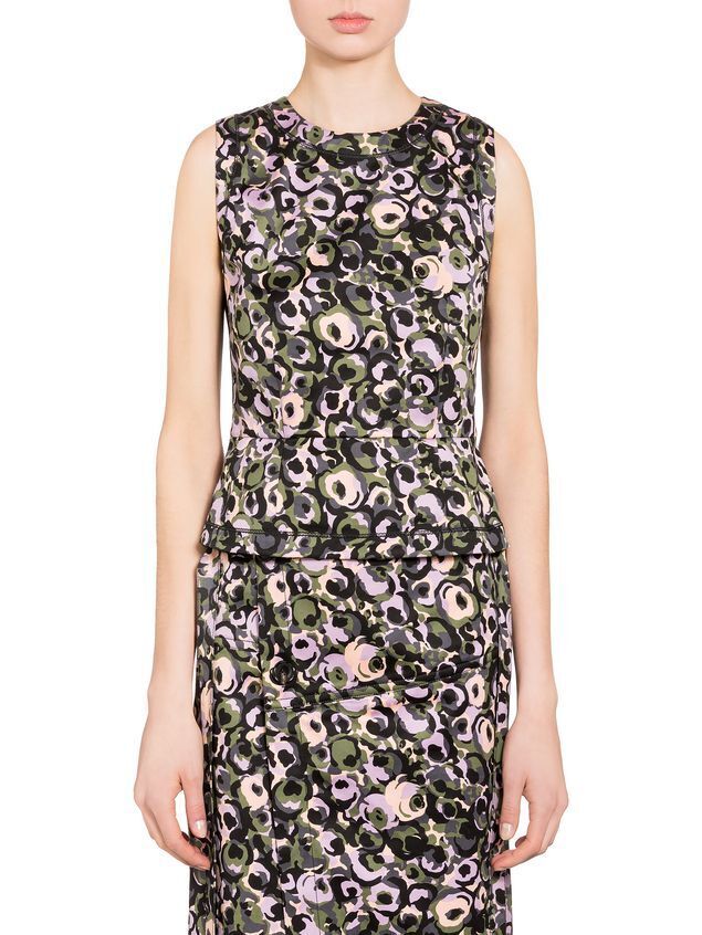 MARNI サテンコットン トップス MARKENプリント