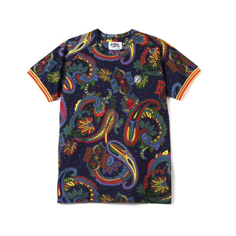 BILLIONAIRE BOYS CLUB BB PAISLEY RAGLAN T-SHIRT