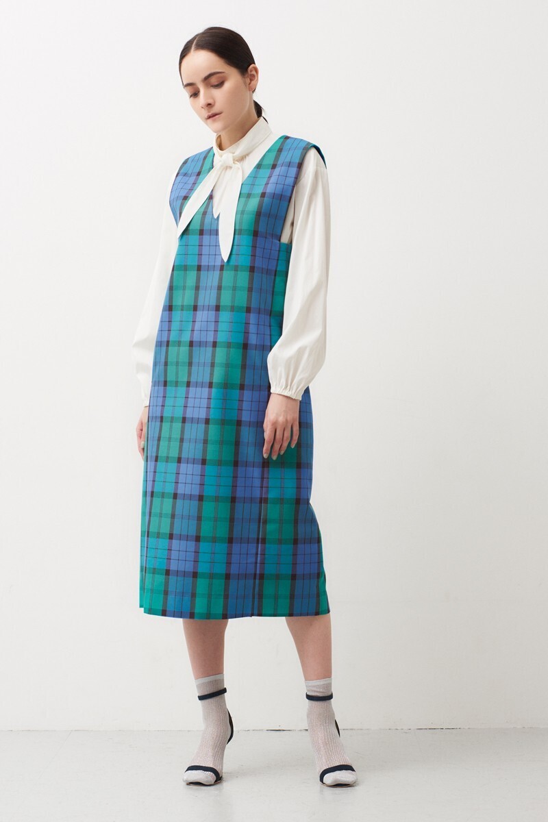 yori 【2018AW】ノースリーブチェックワンピース