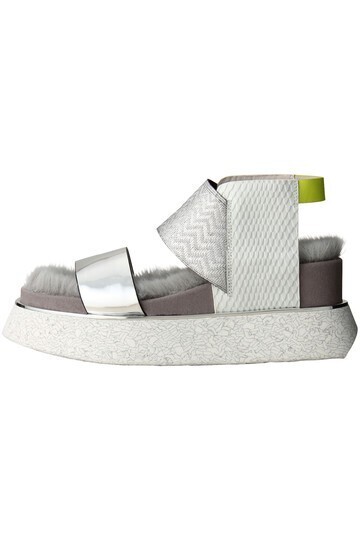 United Nude Rico POP エコファーライニング厚底サンダル