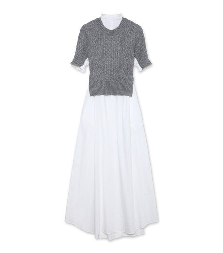 sacai SS Knit Panel Long Dress