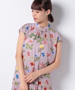 allureville 【セットアップ対応商品】フラワーガーデンスタンドブラウス