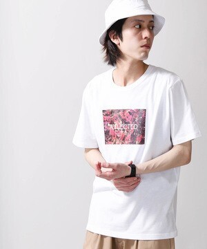 WEGO フローラルBOXプリントTシャツ