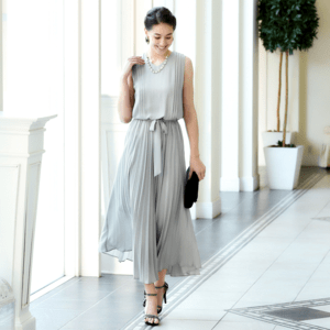 RUIRUE BOUTIQUE RUIRUE BOUTIQUE/【U513】/プリーツフレアーロングワンピース