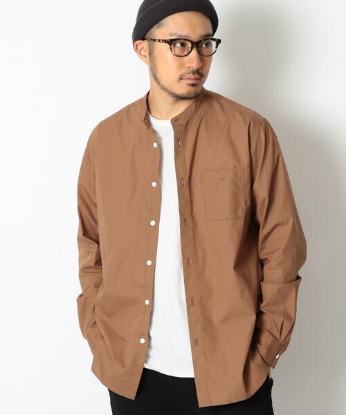 B:MING by BEAMS RelaxFit バンドカラーシャツ