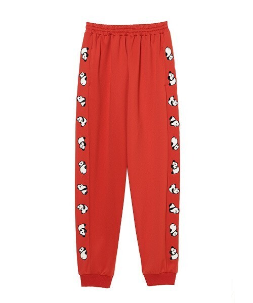 Candy Stripper TO BE LAZY PANDA JERSEY PANTS