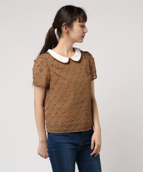 franche lippee ひらひらリボンブラウス