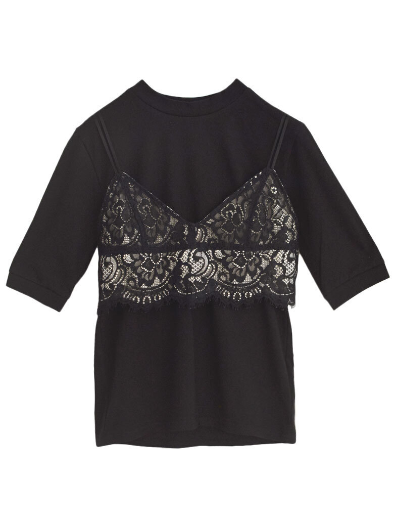 AMERI MEDI LACE BUSTIER TEE