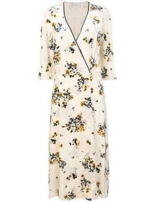 forte forte floral flared midi dress