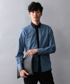 Education from Youngmachines スタージャガードインディゴシャツ