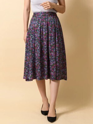 TONAL ボタニカルギャザースカート