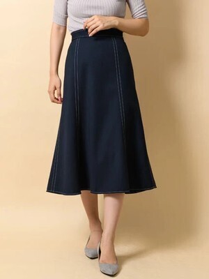 TONAL 配色ステッチマーメイドスカート