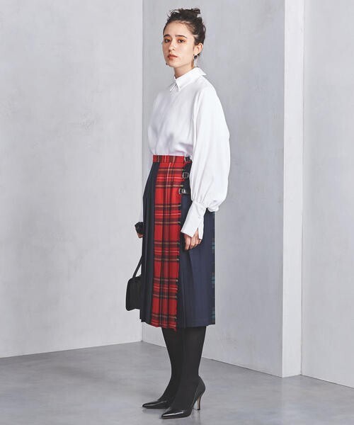 UNITED ARROWS ＜O'NEIL of DUBLIN＞NEW パッチワーク スカート 18FW †