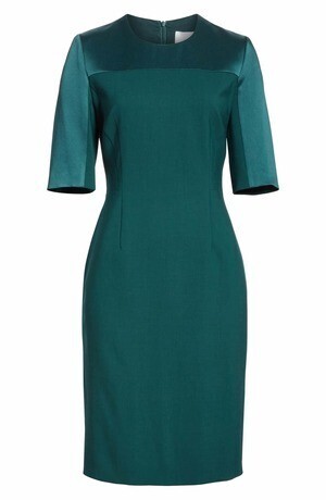BOSS Danufa Stretch Wool Sheath Dress