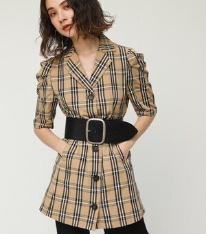 SLY ALAND CHECK SH DRESS