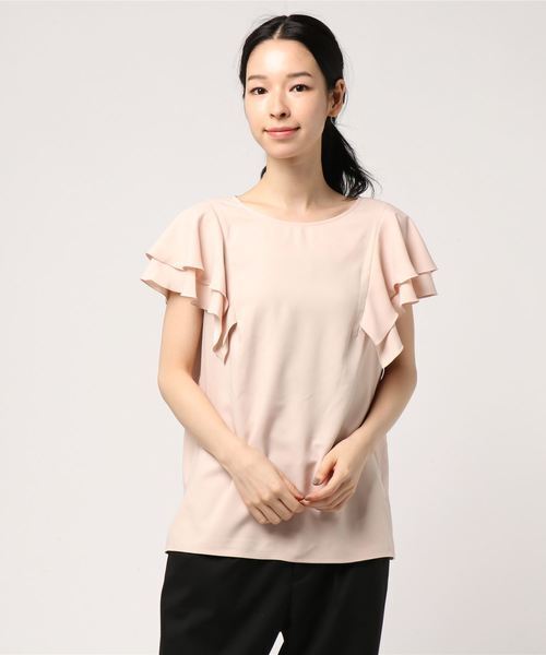 ANAYI バックサテンリボンフリルBL