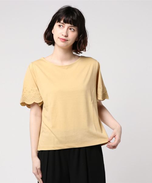 ehka sopo 袖スカラッププルオーバー