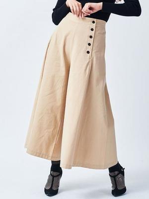 frunco サイドボタンワイドパンツ