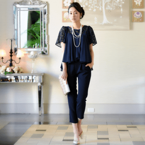 RUIRUE BOUTIQUE RUIRUE BOUTIQUE/【PA538】/レーシースリーブパンツスーツセットアップ