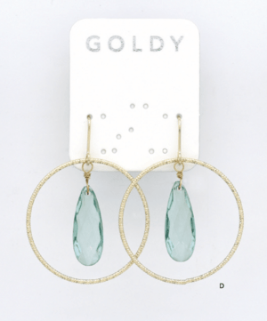 GOLDY 1180518 D サークル クリスタル ピアス