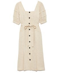 Lily Brown リネン風シンプルワンピース