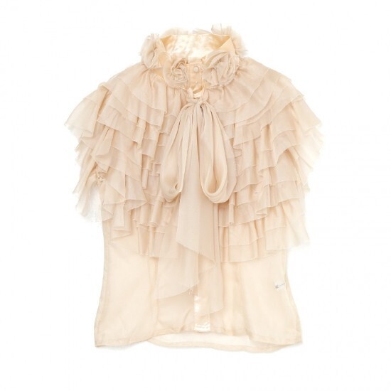 SAAAGE boutique シアーラッフルブラウス