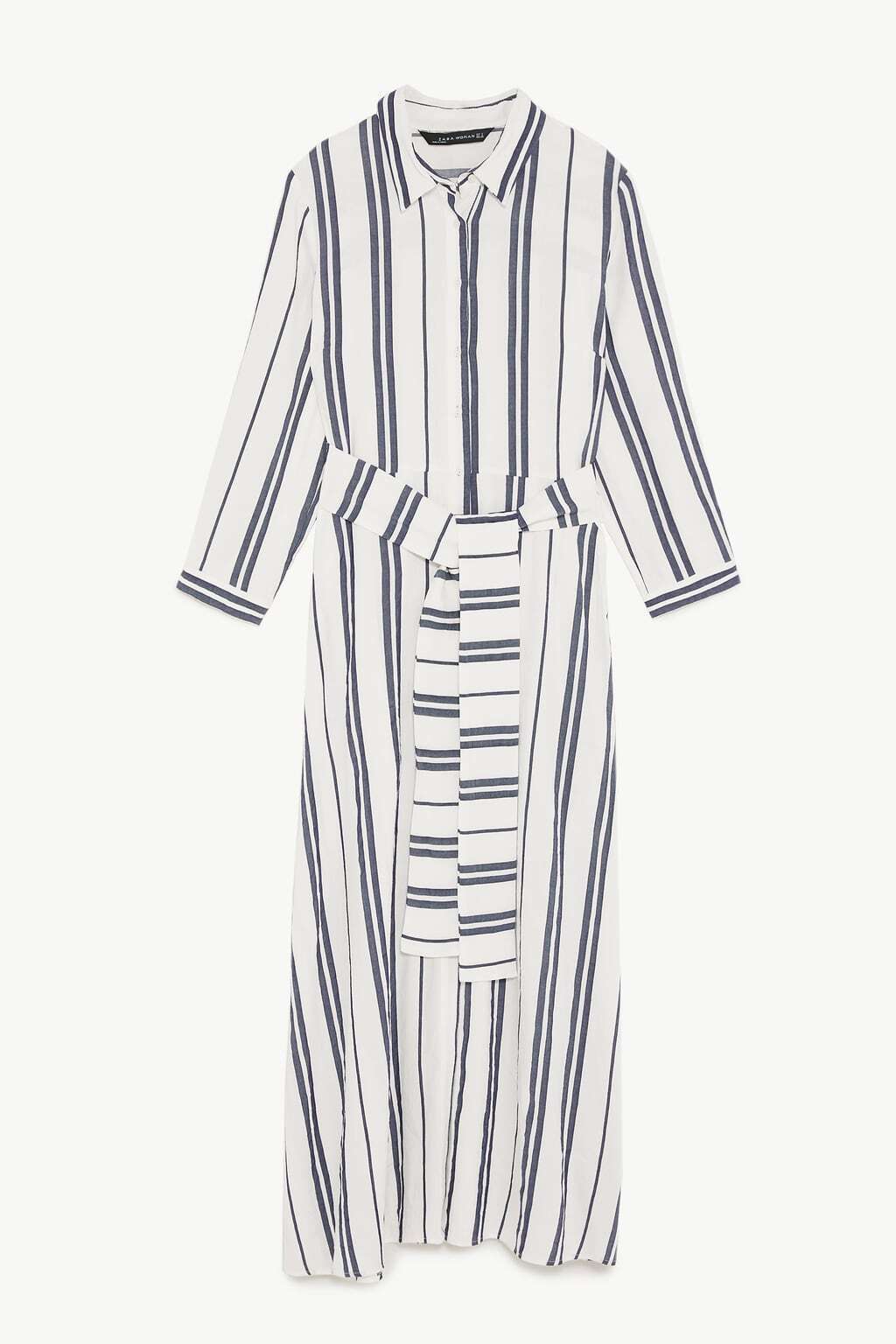 ZARA ロング丈ストライプ柄チュニック
