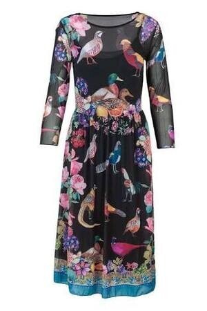 Desigual バードxフラワーワンピース