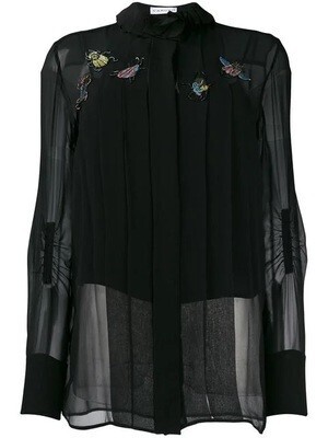 CARVEN bug-appliquéd blouse