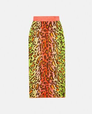 Stella McCartney Neon Leopard Print Skirt