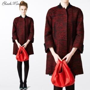 Black Mouton ドットツイードコート