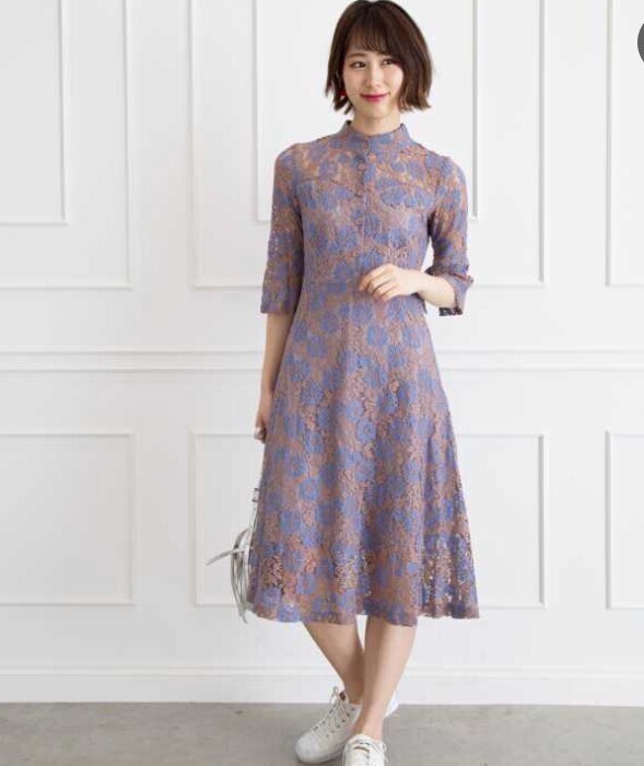 Libby&Rose レーススタンドワンピース