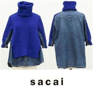 sacai BUYMA｜18AW sacai バックデニム タートルニット BLUE/BLUE 37359323