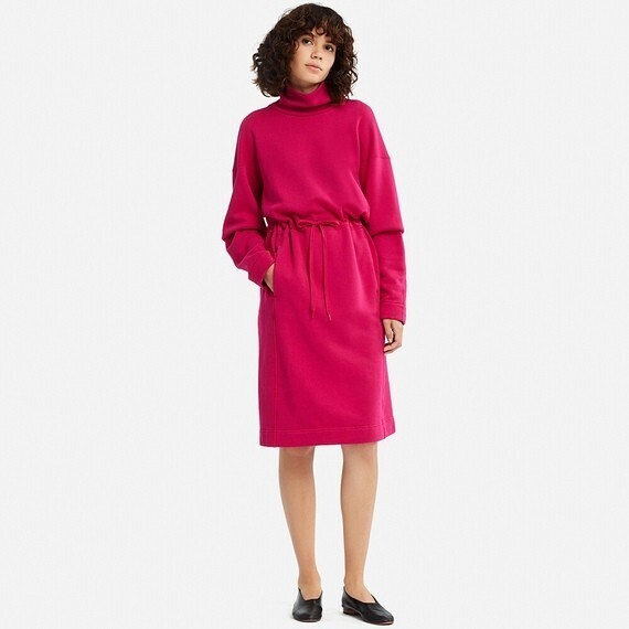 UNIQLO スウェットタートルネックワンピース（長袖）
