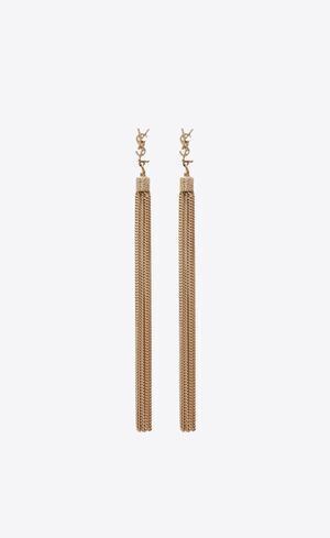 SAINT LAURENT PARIS ルル チェーンタッセル イヤリング