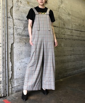 G.V.G.V. PLAID WIDE LEG DUNGAREE