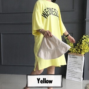 Decorative ビッグシルエット七分袖Tシャツワンピース